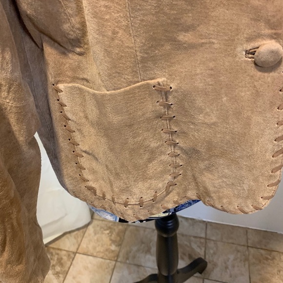 Leather Jacket with Leather Details and Accents - Picture 6 of 16